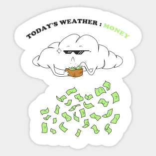 MONEY RAIN Sticker